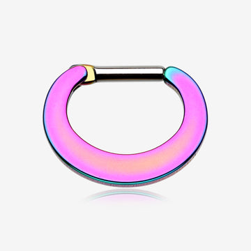 Colorline Basic Steel Loop Septum Clicker-Rainbow